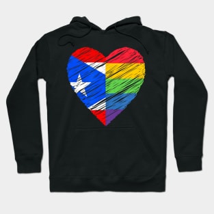 Lgbtq Puerto Rico Gay Pride Heart For Gay Lesbian Love Lgbt Hoodie